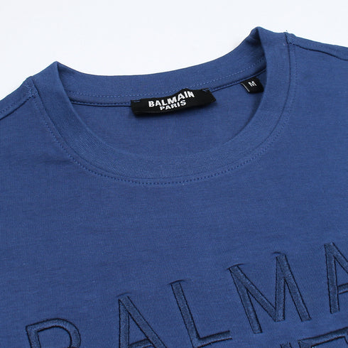 B.L.M.N Blue Embroidered Premium T-Shirt